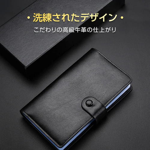 カードケース メンズ レディース 大容量 名刺入れ クレカ 102枚収納 本革 牛革 高級 カードホルダー カード収納 カードバッグ 手帳型 黒 ピンク_1