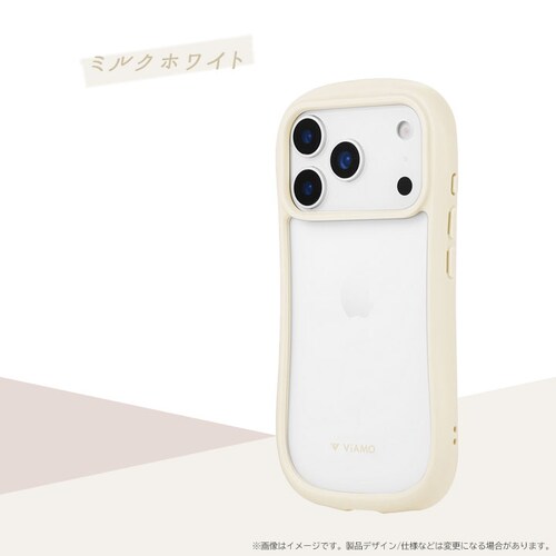 iPhone 17 Pro 耐傷・耐衝撃ハイブリッドケース 「ViAMO freely」 ミルクホワイト_3
