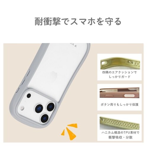 iPhone 17 Pro 耐傷・耐衝撃ハイブリッドケース 「ViAMO freely」 ミルクホワイト_6