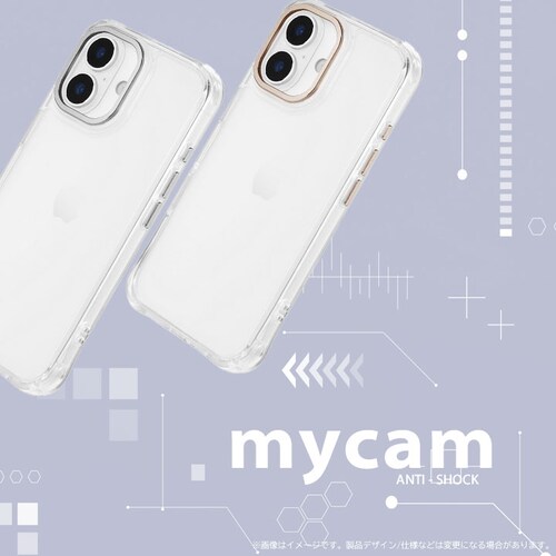 iPhone 17 カメラ保護ハイブリッドケース 「mycam」 シャンパンゴールド_3