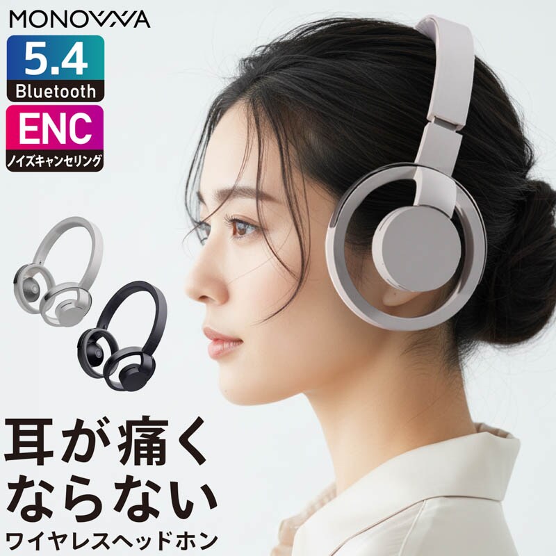 オープンヘッドホン mono089 ホワイト SE1002449 │アイリスオーヤマ