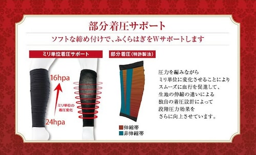 むくみ・冷えをケアするテラレッグサポーター(ふくらはぎサポーター)Lサイズ 1足(2枚組)_4