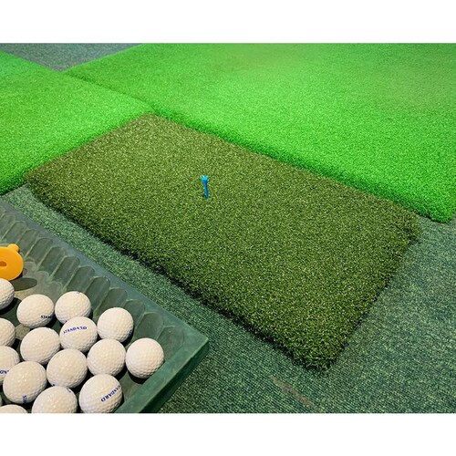 ウッドッティーを刺せるプロ仕様 TEEUP PRO RANGE MAT 30×60cm ラフ芝アプローチマット&HIYOKOボール同梱 高重量1.44kg 35mm超厚芝_10