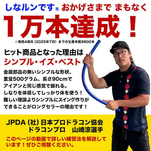 青いしなルンです しなるスイング練習棒90cm・500g 発送方法A 郵便クリックポスト ゴルフ スイング練習器具 矯正 しなるんです しなり系_1