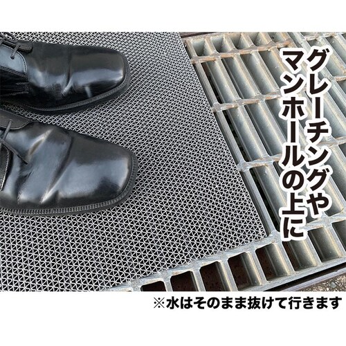 船の滑り止めマット 90cm×2m 2枚同梱セット グレー 高規格 6mm厚 デッキ ボート 漁船 釣りゴムマット シート_8