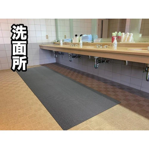 お風呂の滑り止めマット 90cm×120cm 1枚入り グレー 高規格 6mm厚 安全用 浴場 温泉 転倒防止 ノンスリップ 介護 すべりどめマット シート PVC ゴムマット_16