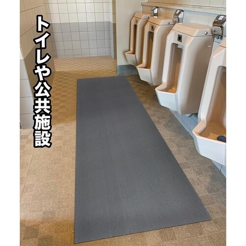 玄関マット 出入口 滑り止めマット 90cm×80cm 1枚入り グレー 高規格6mm厚・安全用 屋外 屋内 すべりどめマット 玄関 ドアマット PVC ゴムマット_14