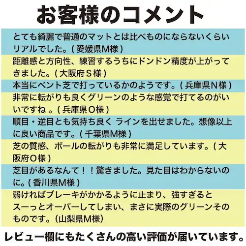 日本製 ロングパット 90cm×10m 特注 SUPER-BENTパターマット工房 距離感マスターカップ付き パット 練習_13