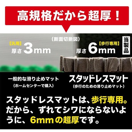 仕事現場の滑り止めマット 90cm×120cm 2枚入り グレー 高規格6mm厚 安全用 デッキマット デッキシート ボート 漁船 釣り すべりどめマット PVC ゴムマット_9