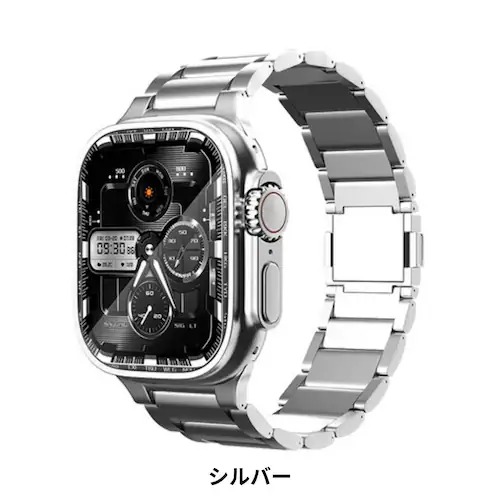 【BELTIES】アップルウォッチバンド Apple Watch用 42mm/44mm/45mm/46mm/49mm シルバー マグネット 磁石 チタン メタル 軽量 Ultra2 / Ultra /_9
