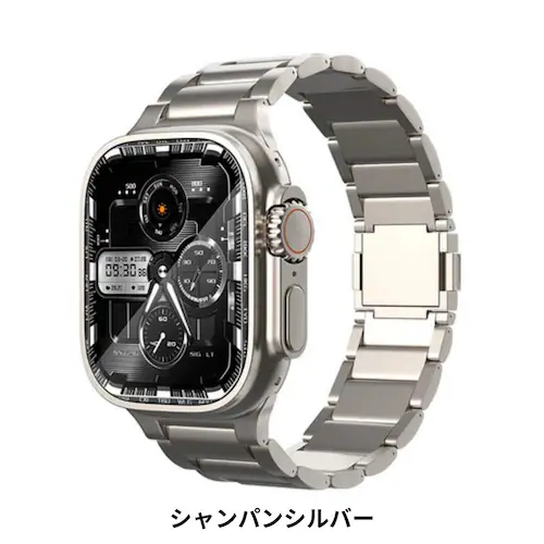 【BELTIES】アップルウォッチバンド Apple Watch用 42mm/44mm/45mm/46mm/49mm シルバー マグネット 磁石 チタン メタル 軽量 Ultra2 / Ultra /_10