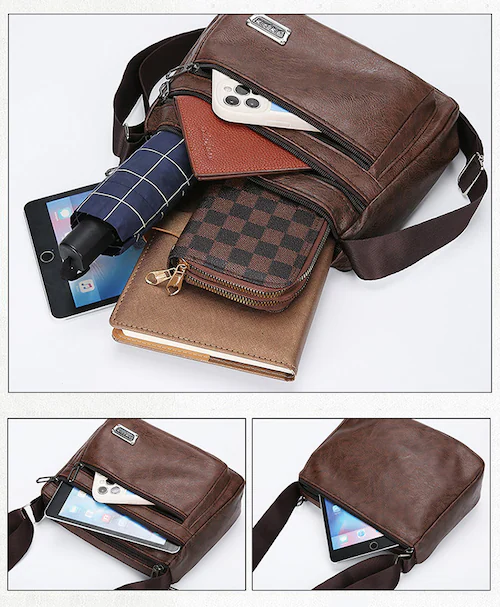 4ポケットショルダーバッグ ブラウン_6