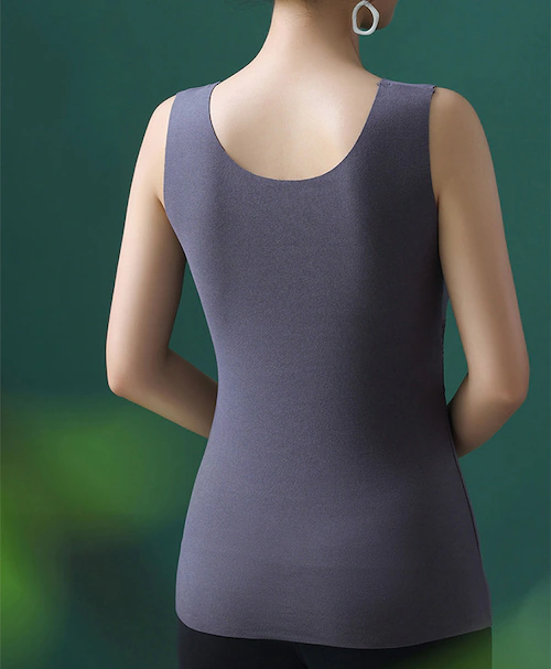 裏起毛 カップ付タンクトップ ライトコーヒー S_4
