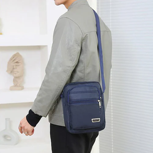 メンズ6ポケットミニショルダーバック ブラック_2