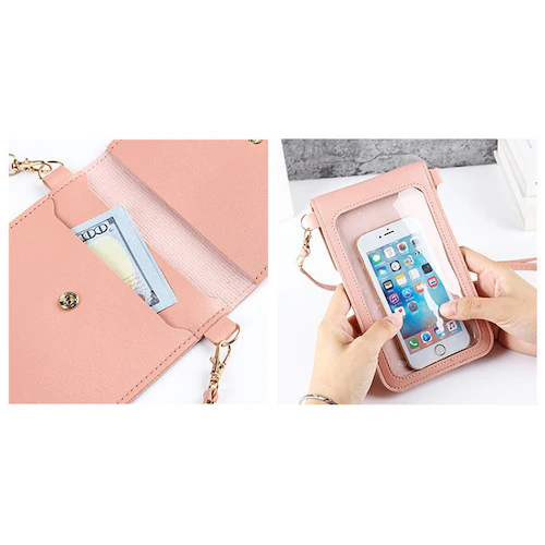 タッチ操作対応!ネコデザインスマホショルダー グリーン_4