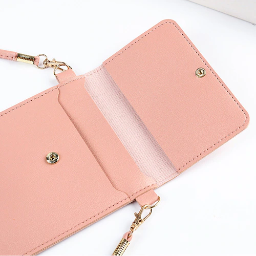 タッチ操作対応!ネコデザインスマホショルダー グリーン_5