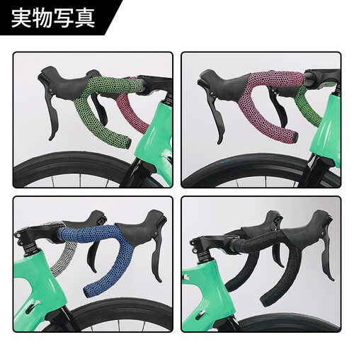 ロードバイク ブラック 自転車 滑り止め バーテープ 長さ2m 振動吸収 グリップ ドロップハンドル 軽量 サイクリング スポーツ アウトドア おしゃれ カスタム 黒 ブラック_16