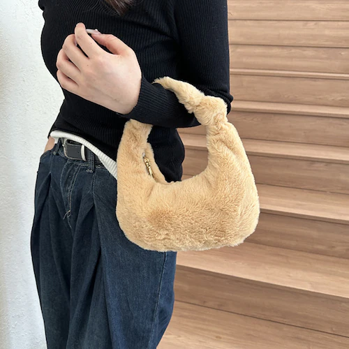 ボアファーミニバッグ ブラック_1