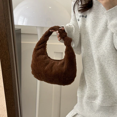 ボアファーミニバッグ ブラック_3