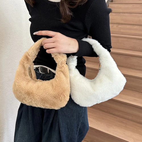 ボアファーミニバッグ ブラック_5