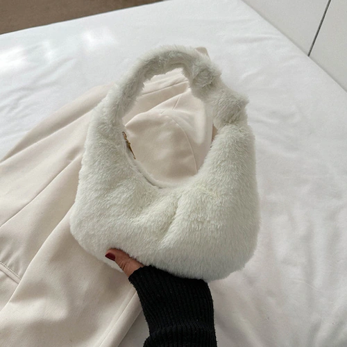 ボアファーミニバッグ ブラック_6