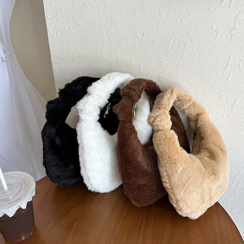 ボアファーミニバッグ ブラック_8