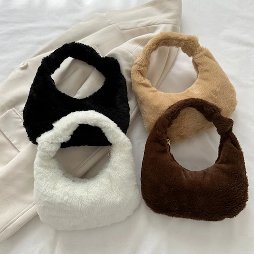 ボアファーミニバッグ ブラック_9