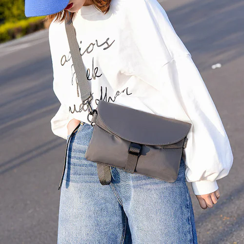 ぺたんこショルダーバッグ ブラック_2