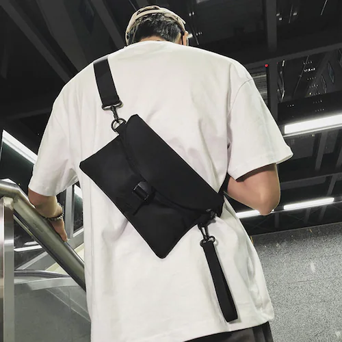 ぺたんこショルダーバッグ ブラック_4