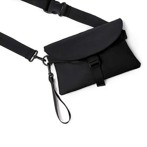 ぺたんこショルダーバッグ ブラック_7