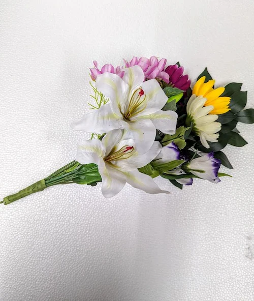 造花 仏花1対セット 売れ筋アイテム ホルダー付き_1