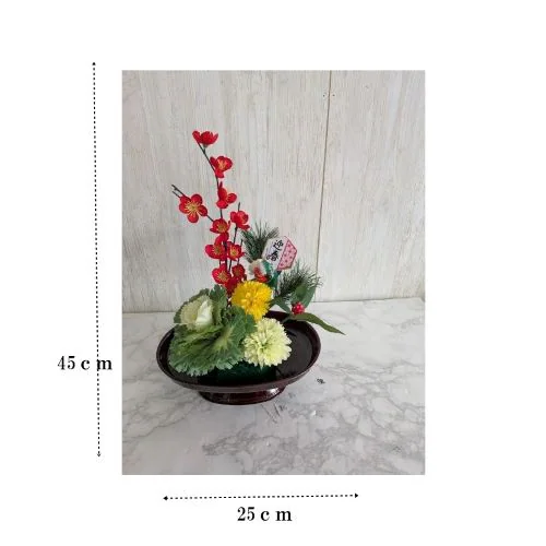 造花 迎春 お正月アレンジ 和式_2