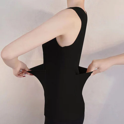 前後ポケット付き☆レディースあったかインナー レディースインナー カイロポケット付き 防寒インナー ホットインナー カイロ収納 背中ポケット 前ポケット付き カイロインナー 冷え対策 あったか カイロ_5