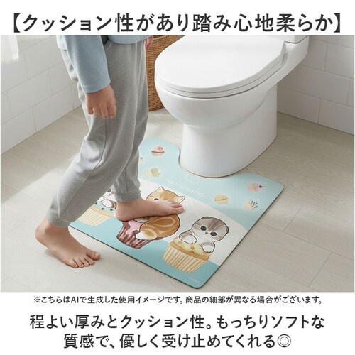 PVC �g�C���}�b�g �@���� �ʔ� �g�C�� �}�b�g �@����g�C���}�b�g �R�� �h�L ���t�T���h mofusand �L�����N�^�[ �g�C���p�i �g�C���^���[ ���R�Y�i�N���G�[�V���� 55�~60cm ����s_5