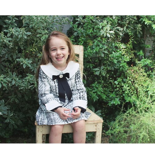 ワンピース キッズ 長袖 通販 ドレスワンピース 02061902 子供 ドレス 女の子 卒園式 入園式 入学式 結婚式 パーティ 発表会 七五三 ツイード リボン かわいい オシャレ 可愛い おしゃ_3