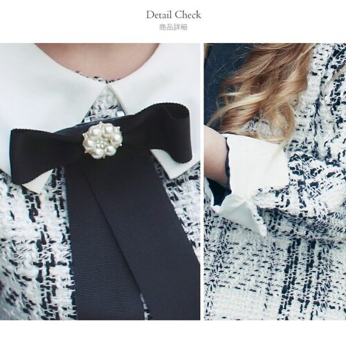 ワンピース キッズ 長袖 通販 ドレスワンピース 02061902 子供 ドレス 女の子 卒園式 入園式 入学式 結婚式 パーティ 発表会 七五三 ツイード リボン かわいい オシャレ 可愛い おしゃ_8