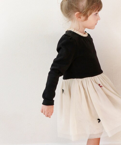 ワンピース キッズ 長袖 通販 ドレスワンピース 10002890 子供 ドレス 女の子 結婚式 パーティ 発表会 卒園式 入園式 入学式 七五三 リボン チュールスカート かわいい オシャレ 可愛い_4