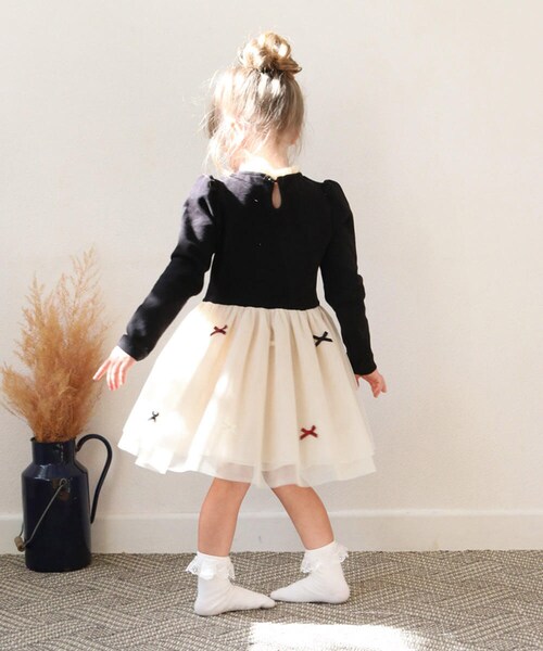 ワンピース キッズ 長袖 通販 ドレスワンピース 10002890 子供 ドレス 女の子 結婚式 パーティ 発表会 卒園式 入園式 入学式 七五三 リボン チュールスカート かわいい オシャレ 可愛い_5