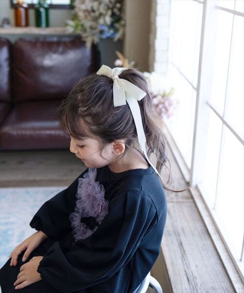 Rora ワンピース 通販 ムラサキ ハートワンピース 子供服 キッズワンピース 長袖 カジュアル ハート レース 女の子 キッズ 子供 こども 子ども お出かけ フォーマル おしゃれ かわいい オシ_5