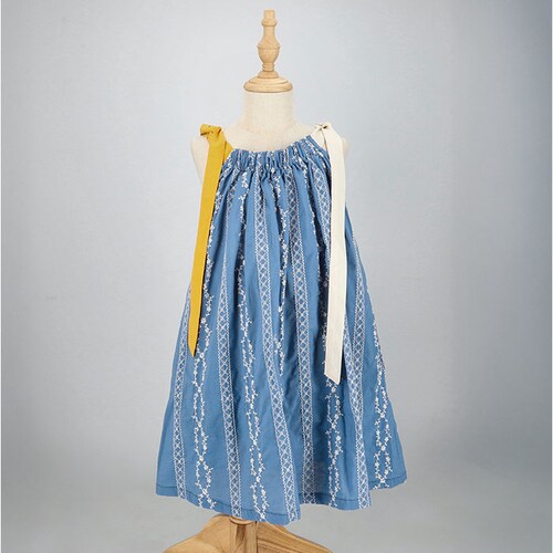 Rora ワンピース 通販 ローラ コースタル キャミソールワンピース キャミワンピース ノースリーブ キッズ 夏 子供 こども 子ども 女の子 女子 青 ブルー おしゃれ かわいい オシャレ カジュ_7