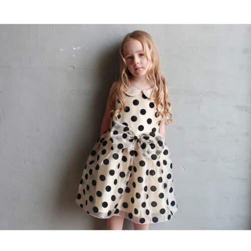 発表会 ドレス ワンピース キッズ 通販 ドレスワンピース 12182001 フォーマルワンピース ノースリーブ 子供 女の子 結婚式 パーティ ドット リボン 丸襟 チュールスカート かわいい フォ_7