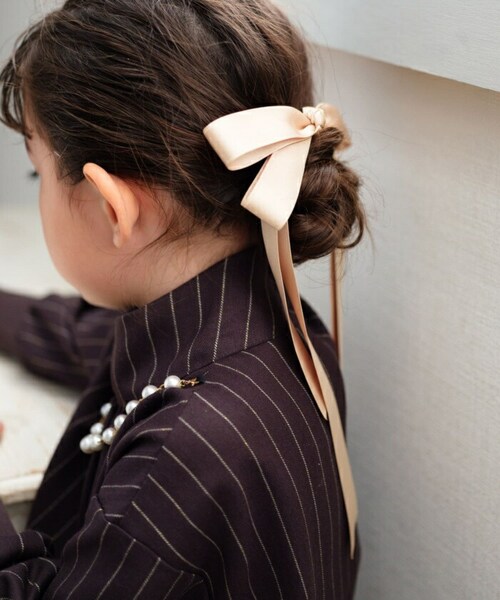 Rora ワンピース 通販 ビオラ パール付きバルーンワンピース 子供服 ワンピ 長袖 フォーマルワンピース コクーン パール 女の子 キッズ 子供 こども 子ども 結婚式 パーティー 入園 卒園 入_11