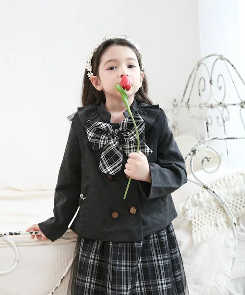 �L�b�Y �X�[�c ���w�� ���̎q �ʔ� �Z�b�g�A�b�v 10002287 �t�H�[�}���X�[�c �㉺�Z�b�g �q�ǂ� ������ ������ ���\�� ���܎O ��i �`�F�b�N�� �^�[�^���`�F�b�N ������� ��l���� �I_22