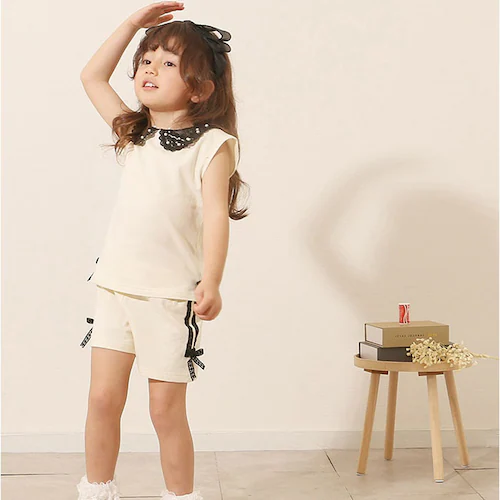 Rora �Z�b�g�A�b�v �ʔ� ���[�� �G���� �㉺�Z�b�g �L�b�Y �q�� ���̎q ���q ���� �V���[�g�p���c ���[�X ���{�� ���ǂ� �q�ǂ� ���ꂢ�� ������� ���킢�� �I�V���� ���� �J�W���A�� _1