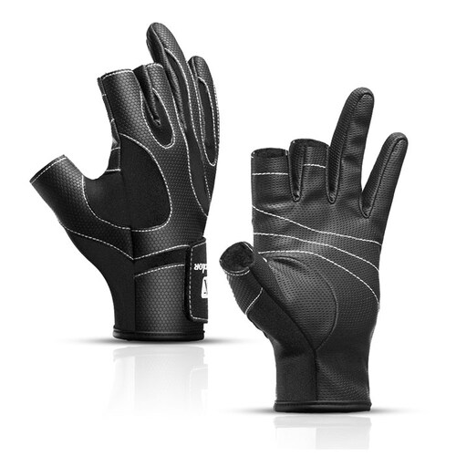 釣り 手袋 滑り止め 通販 フィッシンググローブ フィッシング グローブ ゆびなし 3本 指なし 防寒 アウトドア スポーツ 釣り道具 小物 バス釣り ルアー釣り 海釣り 川釣り グッズ_2