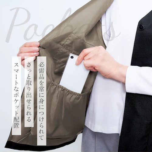 手ぶら ベスト レディース 通販 手ぶらベスト トップス 羽織り羽織 多機能ポケット 8ポケット BENNRI おしゃれ オシャレ 防犯対策 コートイン 旅行 レジャー お散歩 買い物 お出掛け おで_4