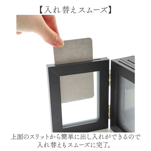 フォトフレーム ハーフ 4面 通販 万丈 4連フレーム リアン フォトスタンド 写真立て チェキ トレカ L判ハーフ 写真 スタンド フォト フレーム 4連 両面 8枚 じゃばら 蛇腹 折りたたみ 折_6