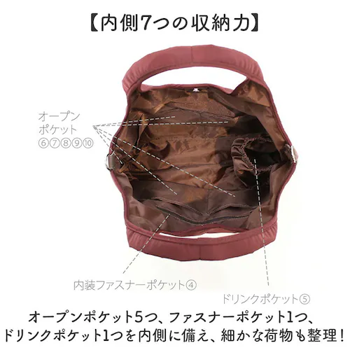 トートバッグ ショルダーバッグ 通販 バッグ バック トート 2way カバン かばん 鞄 レディースバッグ レディースバック シンプル 大きめ 大容量 軽い おしゃれ 大人 多収納 通勤 通学 肩掛_5