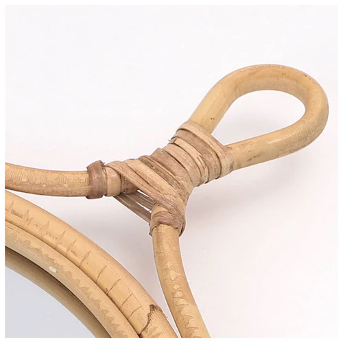 壁掛け ミラー 通販 creer クレエ ユグラ ラウンドミラー ウォールミラー おしゃれ アンティーク風 鏡 丸 玄関 リビング かわいい 木製 ウッド 籐製 ラタン ナチュラル アジアン雑貨 イン_5