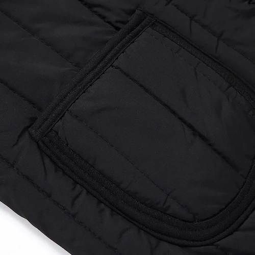 メンズ あったかシンプルベスト ブラック M_3